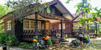 Tipycal bungalow in lonely thailand beach